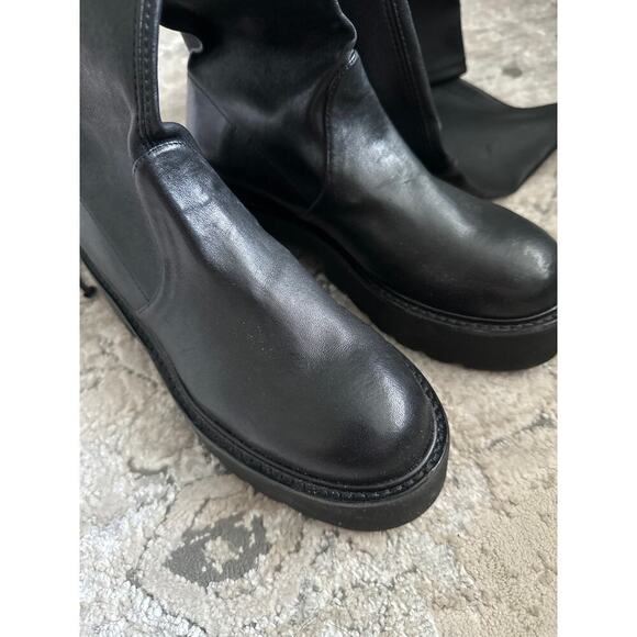Stuart‎ Weitzman Black LOWLAND ULTRALIFT PLATFORM BOOT size 5.5B - Picture 3 of 12